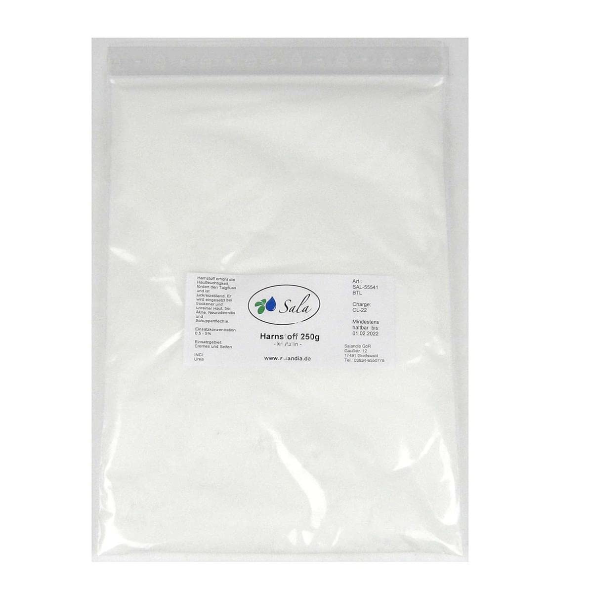 Sala Urea Crystalline Urea Ph. Eur. 250 g Bag