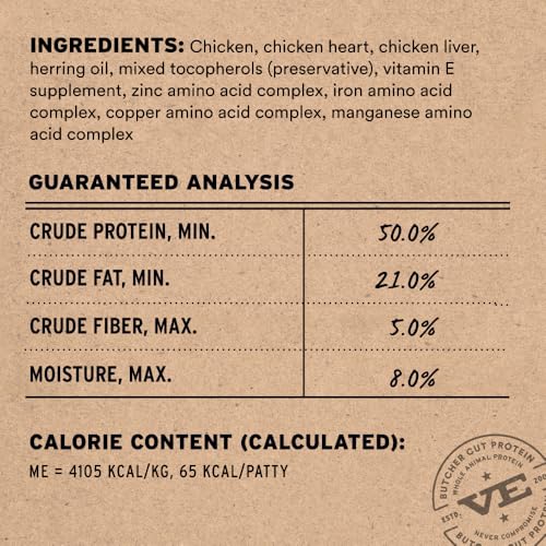 Image of Vital Essentials Freeze Dried Dog Food, Chicken Mini Patties, 14 oz Bag | Soft, Complete Meal or Topper, Made With 99% Chicken, Organs & Bone, High Protein Raw Nutrition, Grain-Free Recipe
