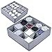 YOMFUN Socks Organizers Underwear Drawer Organizer, Foldable Cloth Dresser Drawer Organizer for Socks,Panties,Underwear,Tank Tops,Ties Organizer,Set of 2 No Smell Safe (Gray)