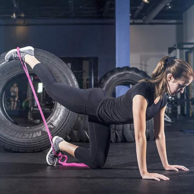 7 Ring Stretch Resistance Exercise Band, Miracle Miles Band, Yoga Stretching, Arm, Shoulders Foot, Leg Fitness Home Gym Physical Therapy Band