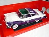 victoria oldtimer fahrrad Aus Metall mit Plastikteilen Ford Crown Victoria Fairlane 1955 Coupe Weiss Violett Oldtimer 1/18 Yatming Modellauto Modell Auto