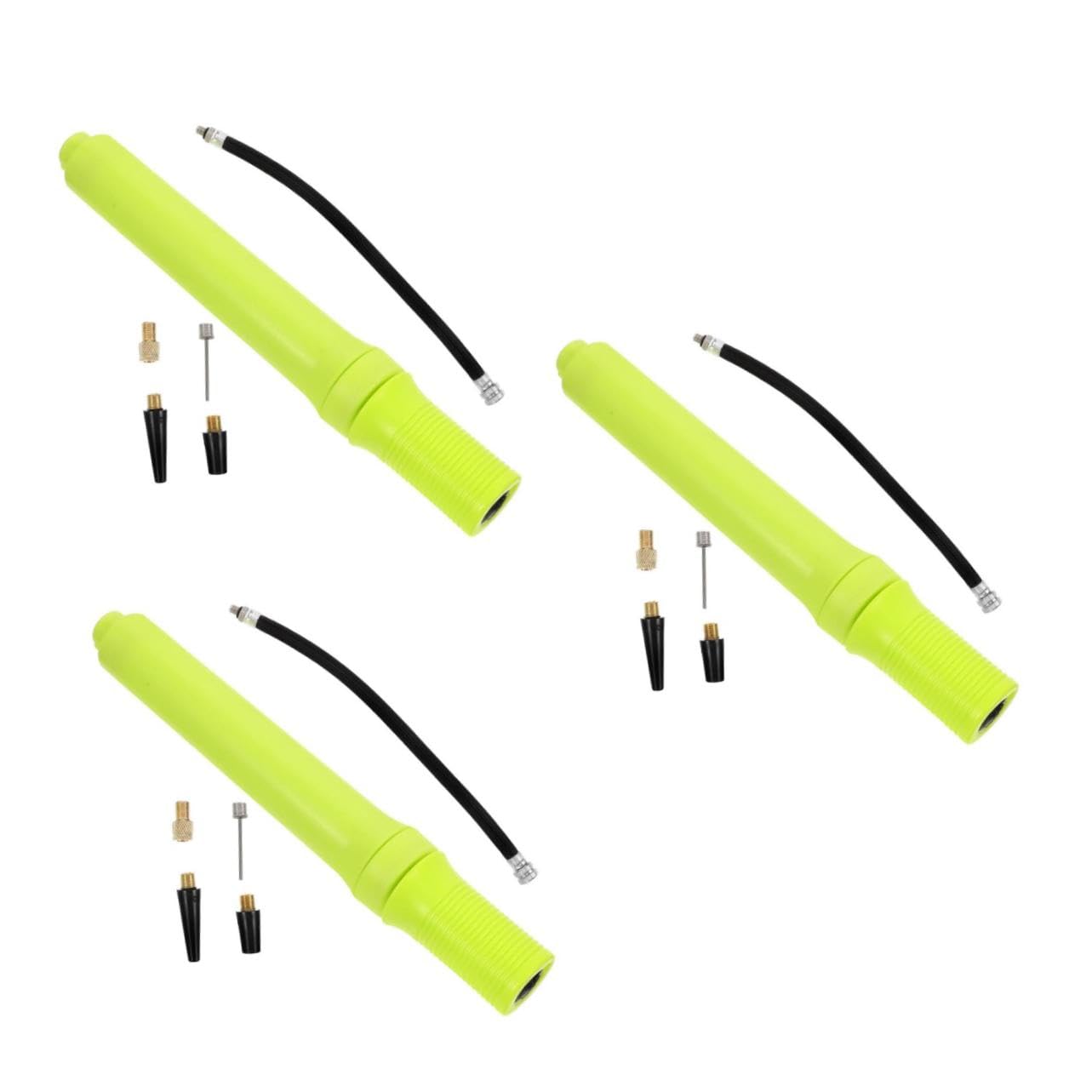 TOYANDONA Mini Inflador Portátil para Diminuto Aire Inflable Práctica De Bicicleta Amarillo Abs