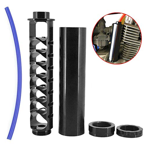 ZN Filtre à Carburant, 10/6 Pouces en Aluminium 1/2-28 Ou 5/8-24 Filtres pour Napa 4003 WIX 24003 Filtre à Carburant pour Voiture Piège à Solvant pour Voiture Noir 10 Pouces 5/8-24