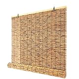 竹製カーテン、籐カーテン、杖ローラーブラインド、すだれ、カーテン 竹、ホーム＆キッチン › ラグ・カーテン・ファブリック › カーテン・ブラインド › カーテン、サイズ オーダーメイド、防水 通気性、間仕切り、装飾 (Size : 60 x 110 cm (24 in x 43 in))