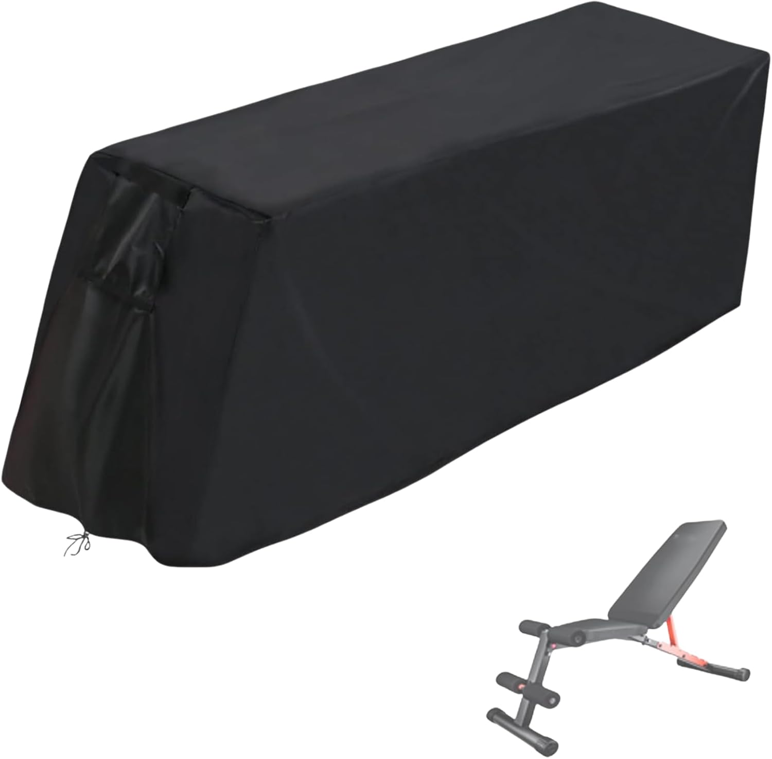 Weight Bench Cover – Exercise Workout Bench Cover Waterproof Protective Covers for Sit-Up Board – 55″L×18″W×16″H, Black