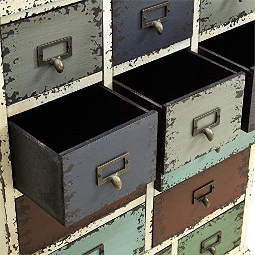 Powell Company 990-333 Parcel 13-Drawer Cabinet Distressed White, 13.75 X 23.8 X 31.88 #TOP5