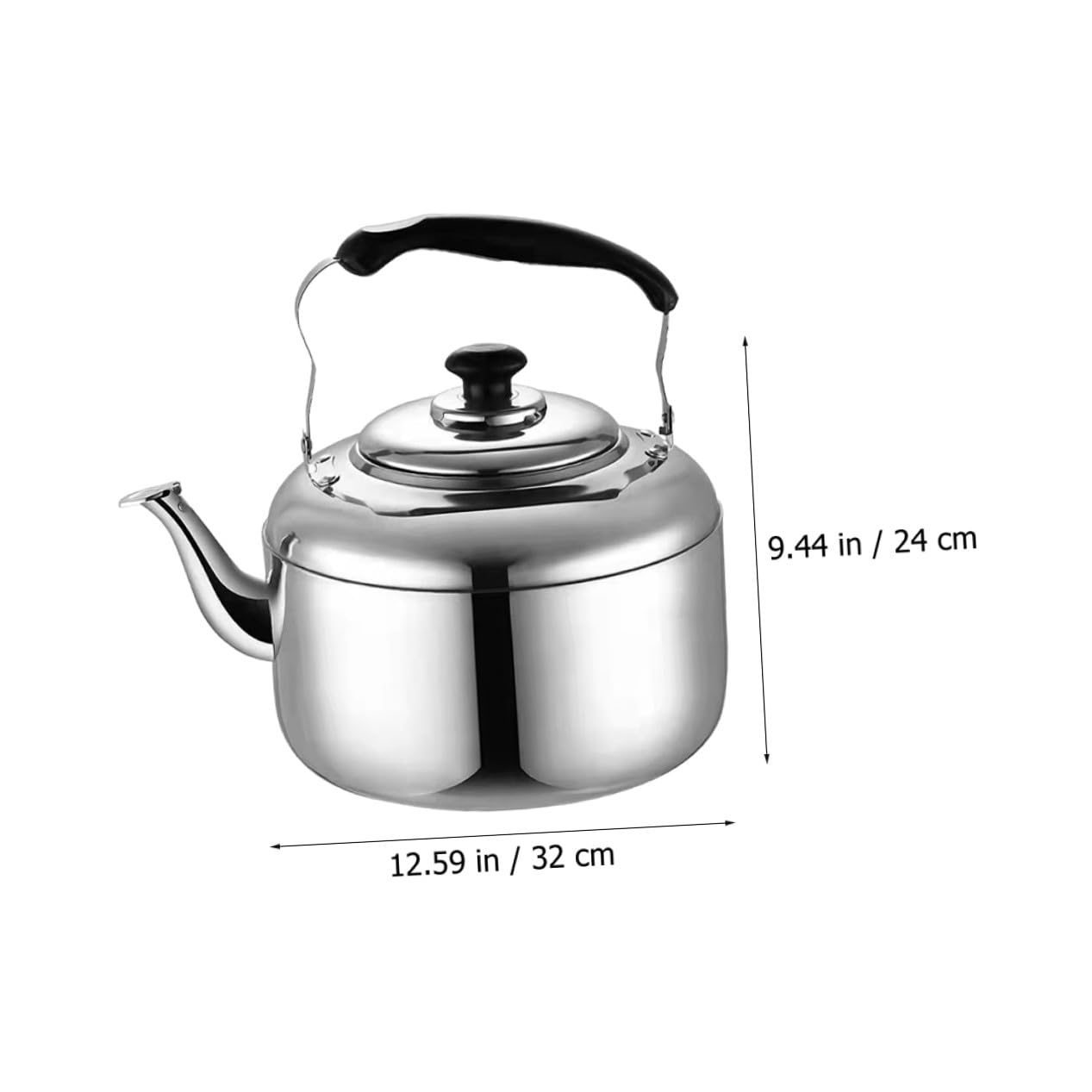 Tetera Silbante de Acero Inoxidable 7l Plata para Agua