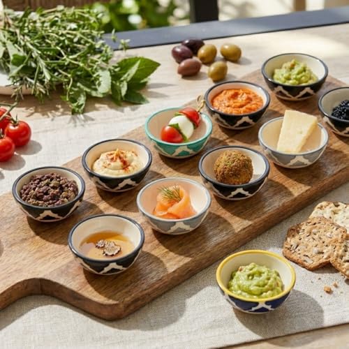 Image of Kitchen Counter Dip Bowls for Entertaining and Parties Easy to Stack, Serve, and Wash - Suitable for Daily Use and Quick Meals Lightweight - Housewarming Dishwasher Safe (Random, Set of 4)
