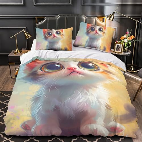 Parure de lit chat mignon 3D pour transformer la chambre en cocon douillet - 4