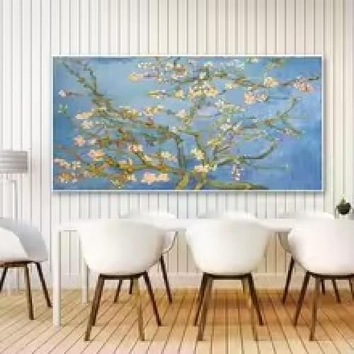 Toile grand format pour habiller un grand mur vide tableau fleurs cerisier salon