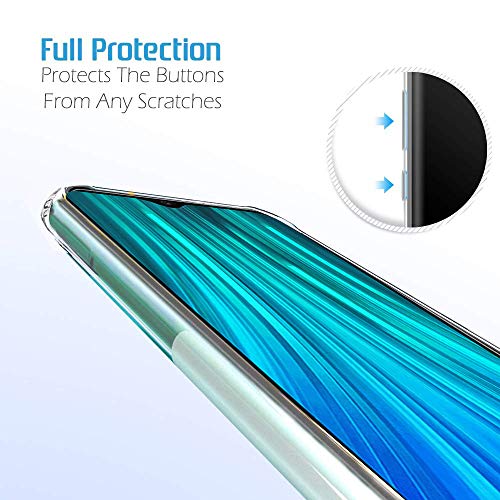 Image of TheGiftKart Ultra Clear Slim Anti-Slip Grip Soft Silicone Back Cover Case with Complete Camera Protection & Anti-Dust Plugs Built-in for Xiaomi Redmi Note 8 Pro (Transparent)