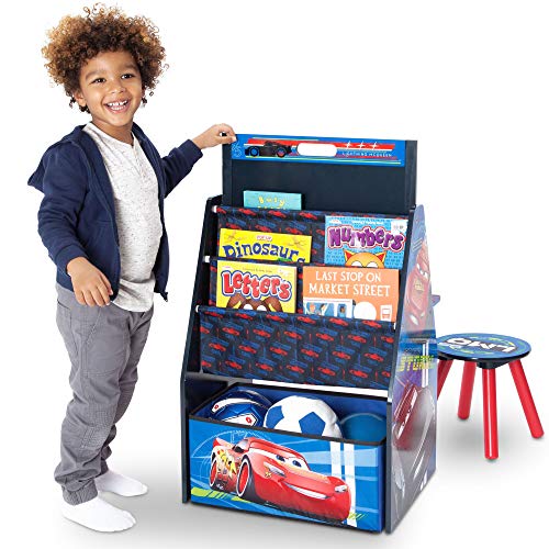 Image of Delta Children Kids Easel and Play Station - Ideal for Arts & Crafts, Drawing, Homeschooling and More, Disney /Pixar Cars