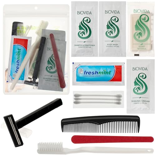 Moda West 96 Hygiene Kits - Bulk Case of Wholesale Basic Toiletry Kits for Men, Women, Travel, Charity 12 Pc Kit