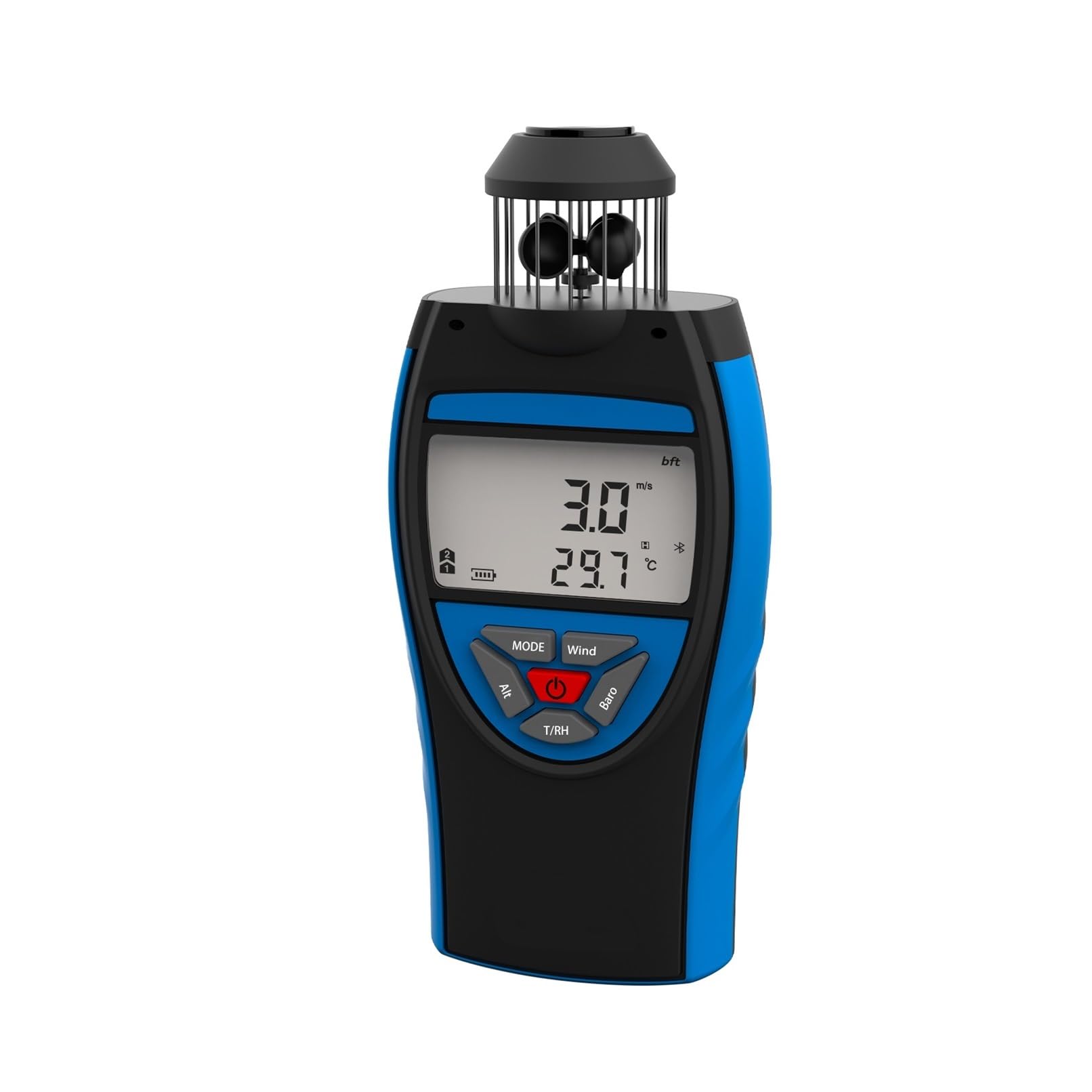Anemómetro digital de 0,3~42 m/s, volumen de aire promedio de HVAC, altitud CFM, presión de aire, 8806-WM
