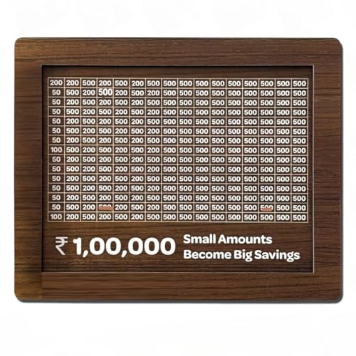 Image of Dialust Wooden Money /Piggy Bank, Money Saving Box for Adult 1 Lakh for Kids /Children, Savings Challenge Box, Cashbox,Cash Vault Wooden Savings Box, Coin Piggy Bank,Money Save Box Smash, Money Saver