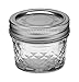 Ball Wide Mouth Quilted Crystal Jelly Jars with Lids and Bands, Used for Canning, Pickling, Juice, Jam, Jelly, Quarter Pint Size 4 Ounce (Pack of 12)