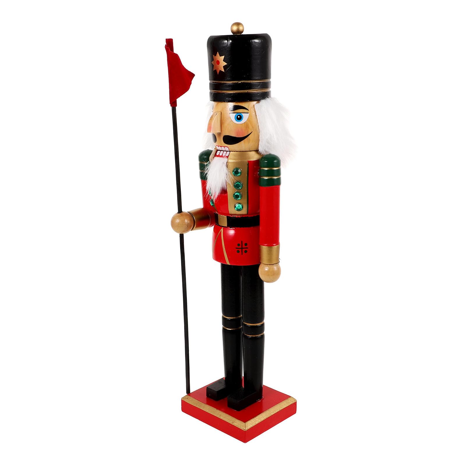 TOYANDONA 3 Piezas Cascanueces de Madera Navideños de Escritorio, Soldado