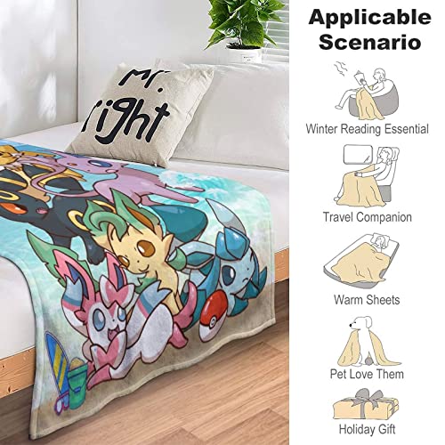 Kuareot Cartoon Throw Blanket Anime Blanket Cozy Warm Fuzzy Fluffy Weighted Blankets, Fits Sofa Chairs Bed Plush For Kids Adults,40X50 Inches #TOP4