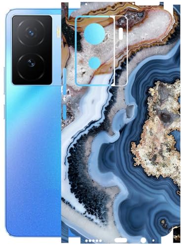 Image of AtOdds - Full Body Back Screen Guard Protector Film - Lamination Wrap Skin Sticker Compatible with IQOO Z7 (5G) | Scratchproof Matte Finish (Floor Marble)