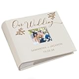 Personalized Wedding Photo Album, Custom Engraved Picture Album, Holds 200 4