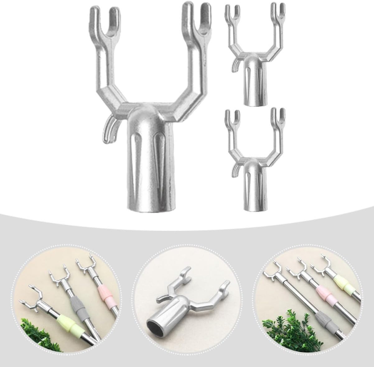 YARNOW 12pcs Clothes Forks Replacement for Clothes Rod Hanging Accessories for Balcony and Indoor Use