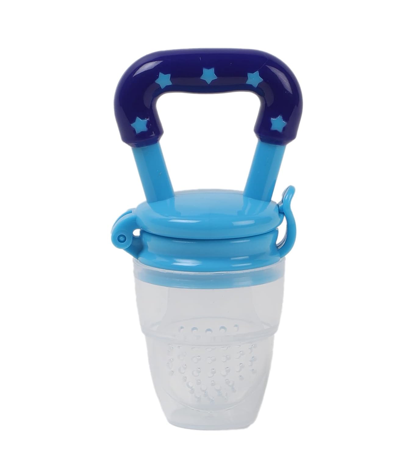 Chopchi Fruit Feeder,Teether & Feeding Spoon Bottle with Squeezy Food for 6 Month Above Baby (Pack of-3, Blue Set) - Image 3 thumbnail