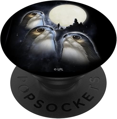 Star Wars The Last Jedi Porgs Moonlight Portrait PopSockets PopGrip agarre intercambiable para teléfonos y tabletas