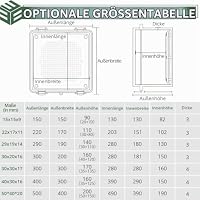 EYPINS Wasserdicht Verteilerkasten IP67, Anschlussdose Wasserdicht ABS Kunststoff Gehäuse außen Steckdosenkasten, Schaltkasten, Stromkasten mit Montagezubehör 30x30x17cm | Grauer Schaltschrank – Ansicht 7