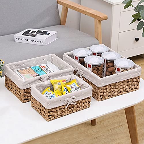 Cesta de Almacenamiento, Accesorios de Cocina y Dormitorio, Escritorio de ratán Tejido a Mano, Cesta de Mimbre, artículos para el hogar