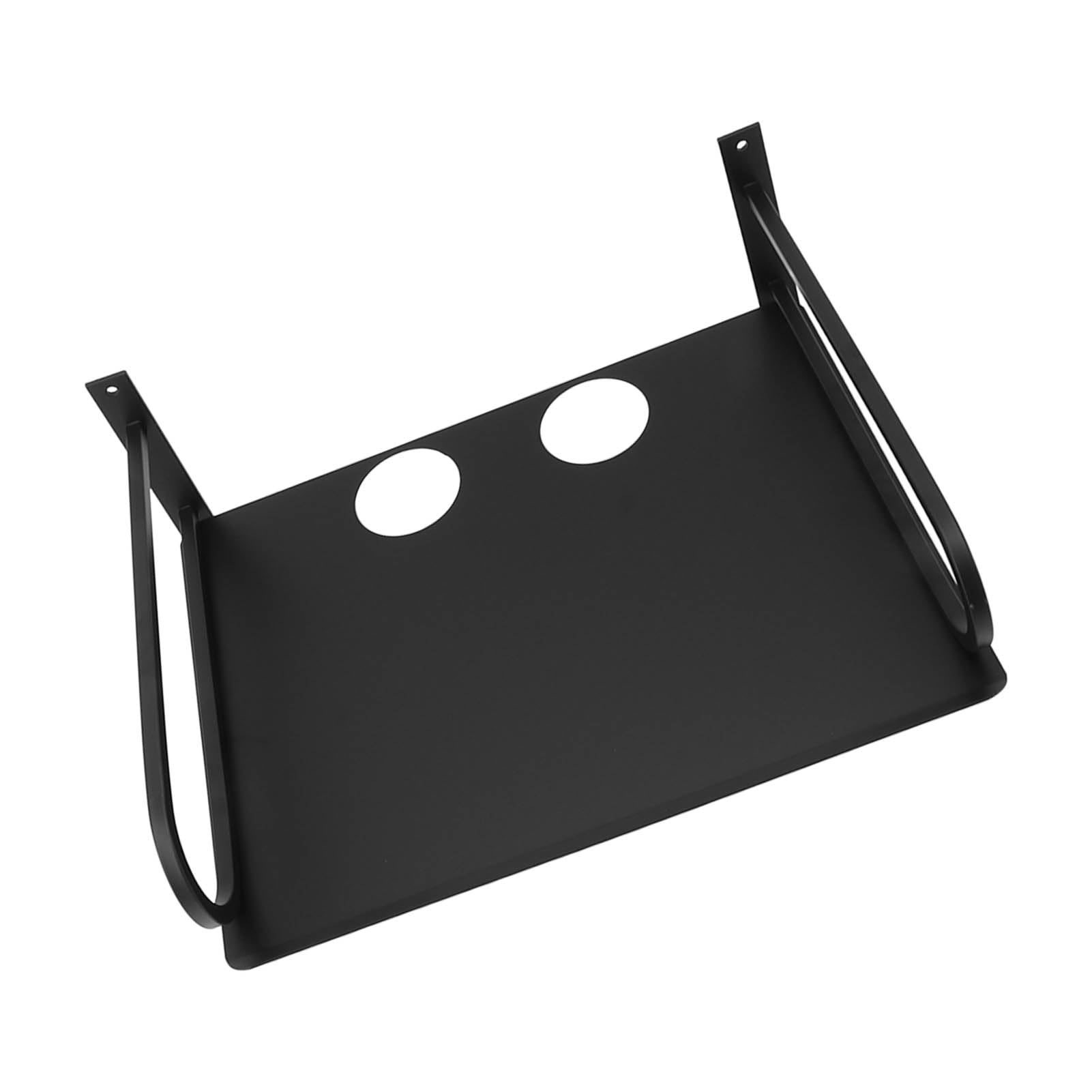 Étagère de projecteur, support de projecteur mural, étagère de projecteur flottante à fondu épais, étagère de projecteur murale en métal, bords arrondis pour boîtiers TV (noir)
