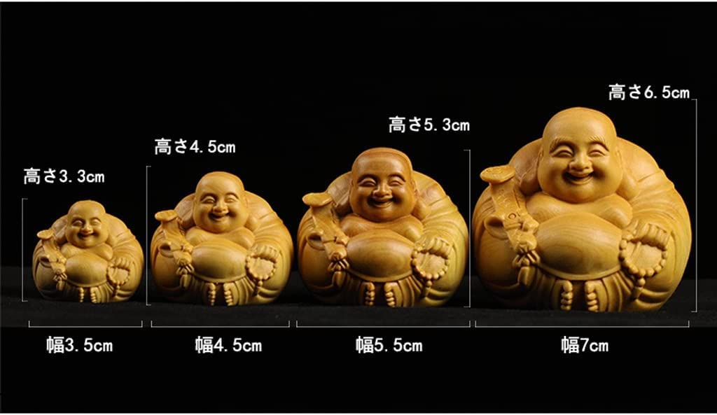 Amazon｜仏像 木彫り ミニ 七福神 布袋 様 ツゲ製高級木彫り 木製彫刻