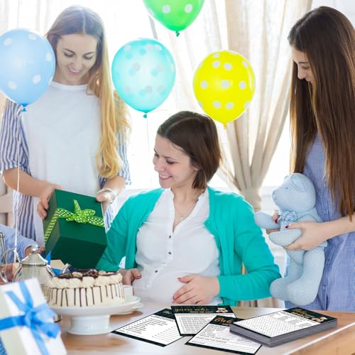 Image of 302 Pcs Baby Shower Games, 6 Games,50 Sheets Each, Bear