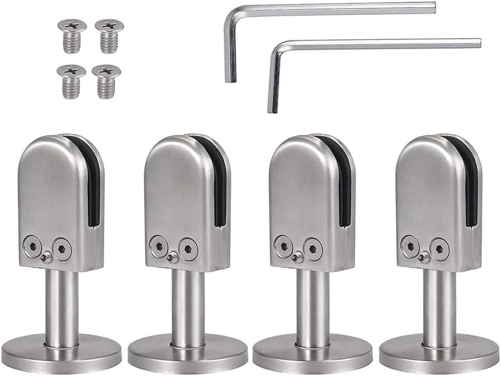Pinzas de acero inoxidable para base de cristal con barra de apoyo de alta gama