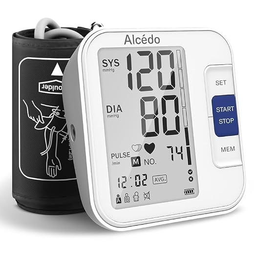 Alcedo Blood Pressure Monitor for Home Use, Upper Arm Cuff BP Machine