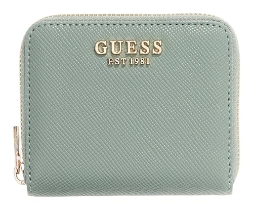 Porte-monnaie GUESS Serenova SLG Small Zip Around en simili cuir couleur menthe sage