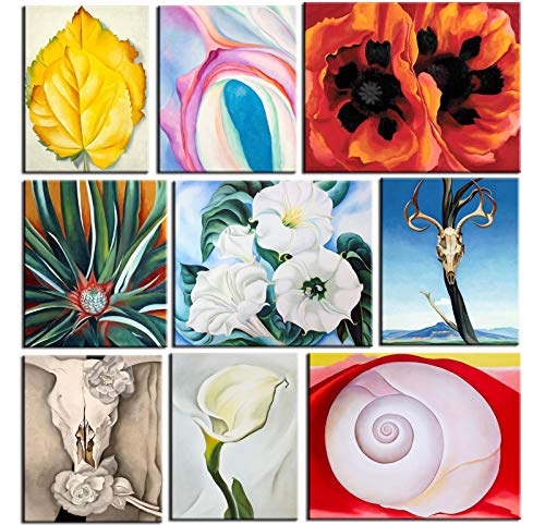 Image of Tallenge Georgia O'Keeffe Paintings Small Poster Paper (12 x 17 inches) - Set of 10