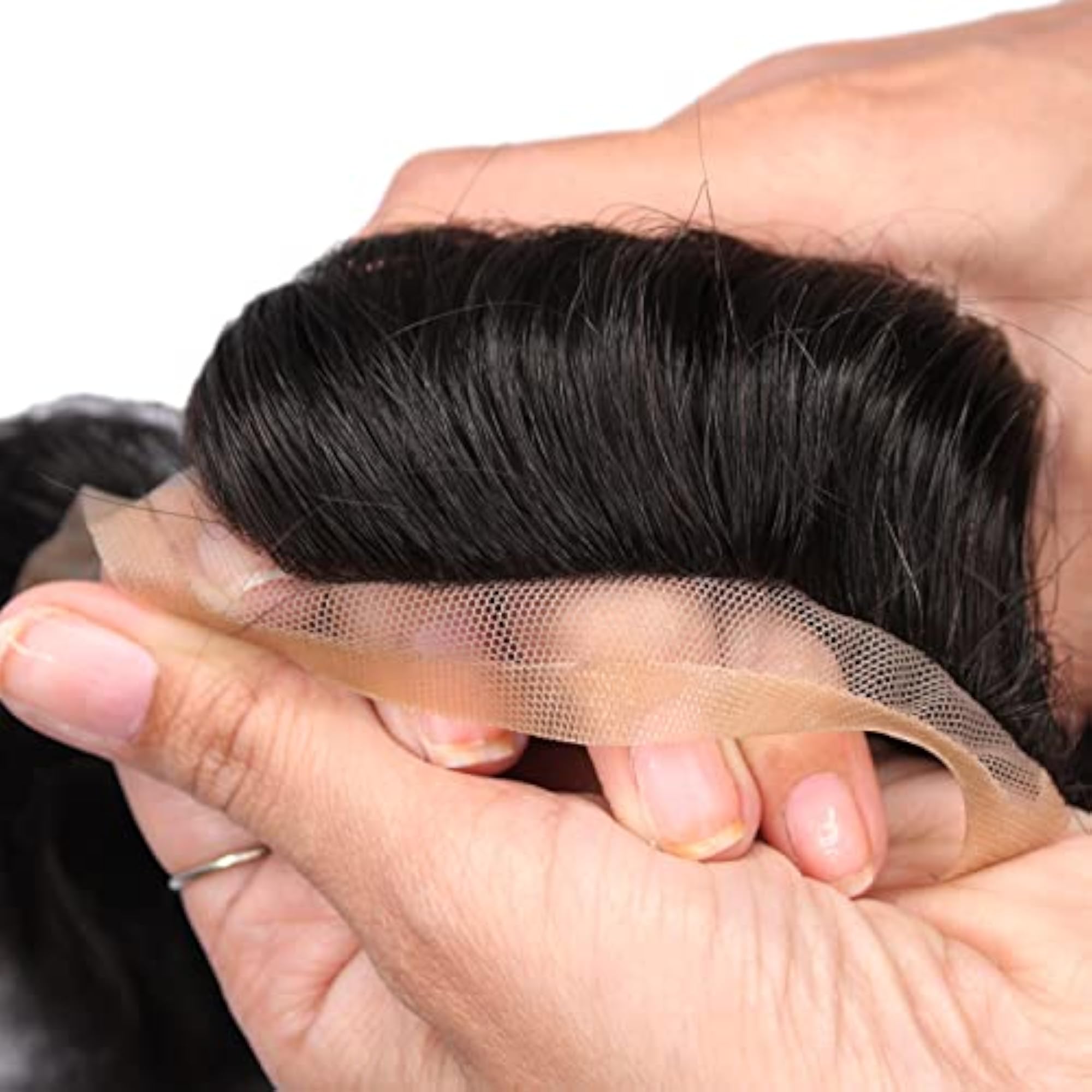 Men's Front Lace Human Hair Wig for Full Head