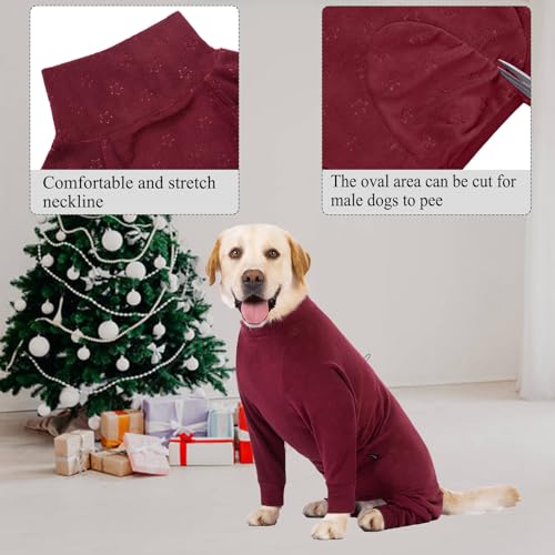 Cyponpy Prägung Hundemantel Fleece Hundepullover Mit Beinen Winterjacke Warm Hundepyjama Hundebademantel Für Große Mittelgroße Hunde Wintermantel Hundejacke Hundepulli