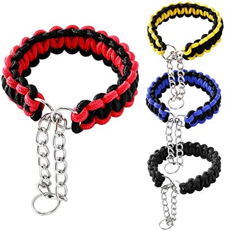 Laiken Adjustable Durable Dog Collars Braided Rope Pet Collars for Cats, Small Medium and Large Dogs