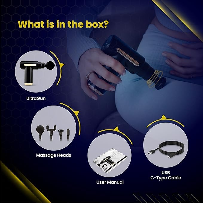 PRIMIL Ultragun Massage Gun For Full Body Relaxation|Deep Tissue Percussion Massager Machine For Muscle Relaxation|Battery Powered And Handheld For Neck, Shoulder, Back, Foot Massager (MULTI) PRIMIL Ultragun Massage Gun For Full Body Relaxation|Deep Tissue Percussion Massager Machine For Muscle Relaxation|Battery Powered And Handheld For Neck, Shoulder, Back, Foot Massager (MULTI)