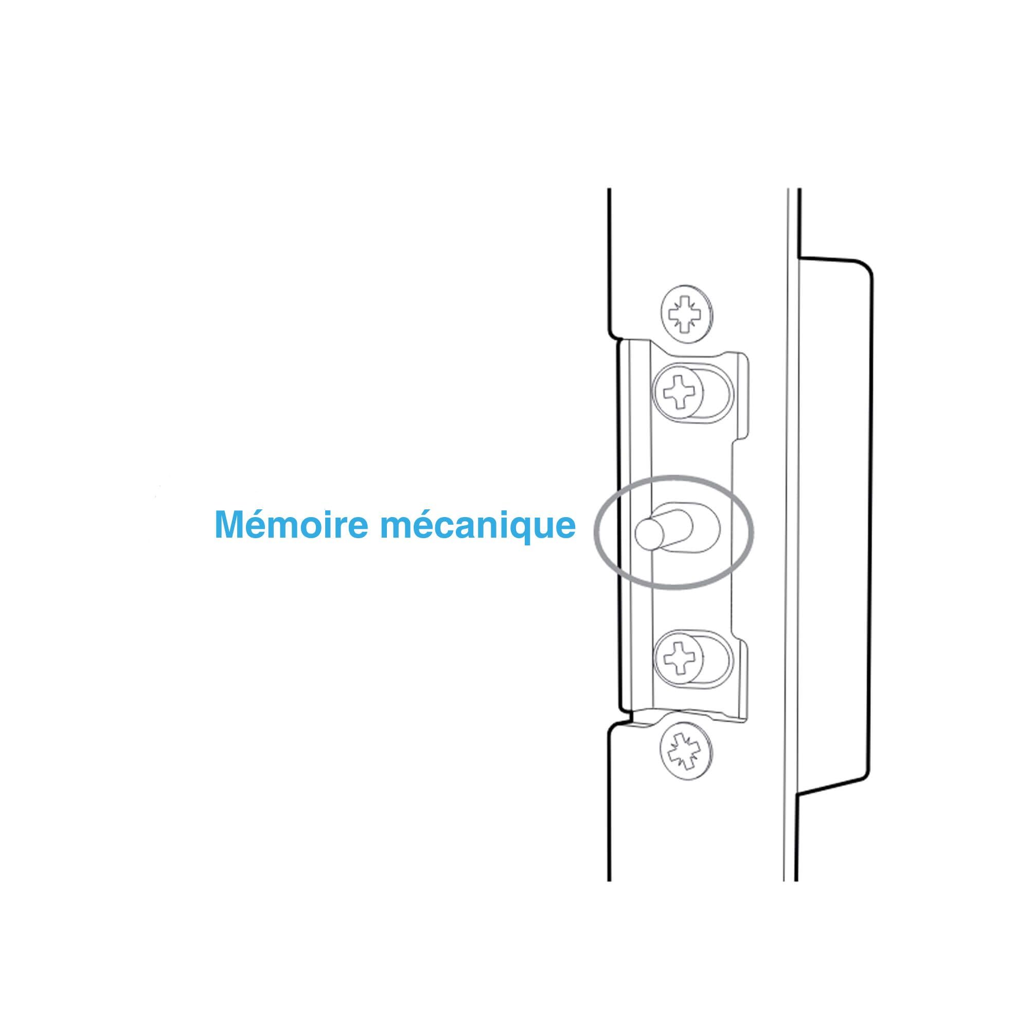 Avidsen Gâche Électrique à Encastrer, Mémoire Mécanique, Levier de Déblocage Manuel, Réversible Droite et Gauche, 8V-12V AC DC, Basse Consommation 500mA, Aluminium