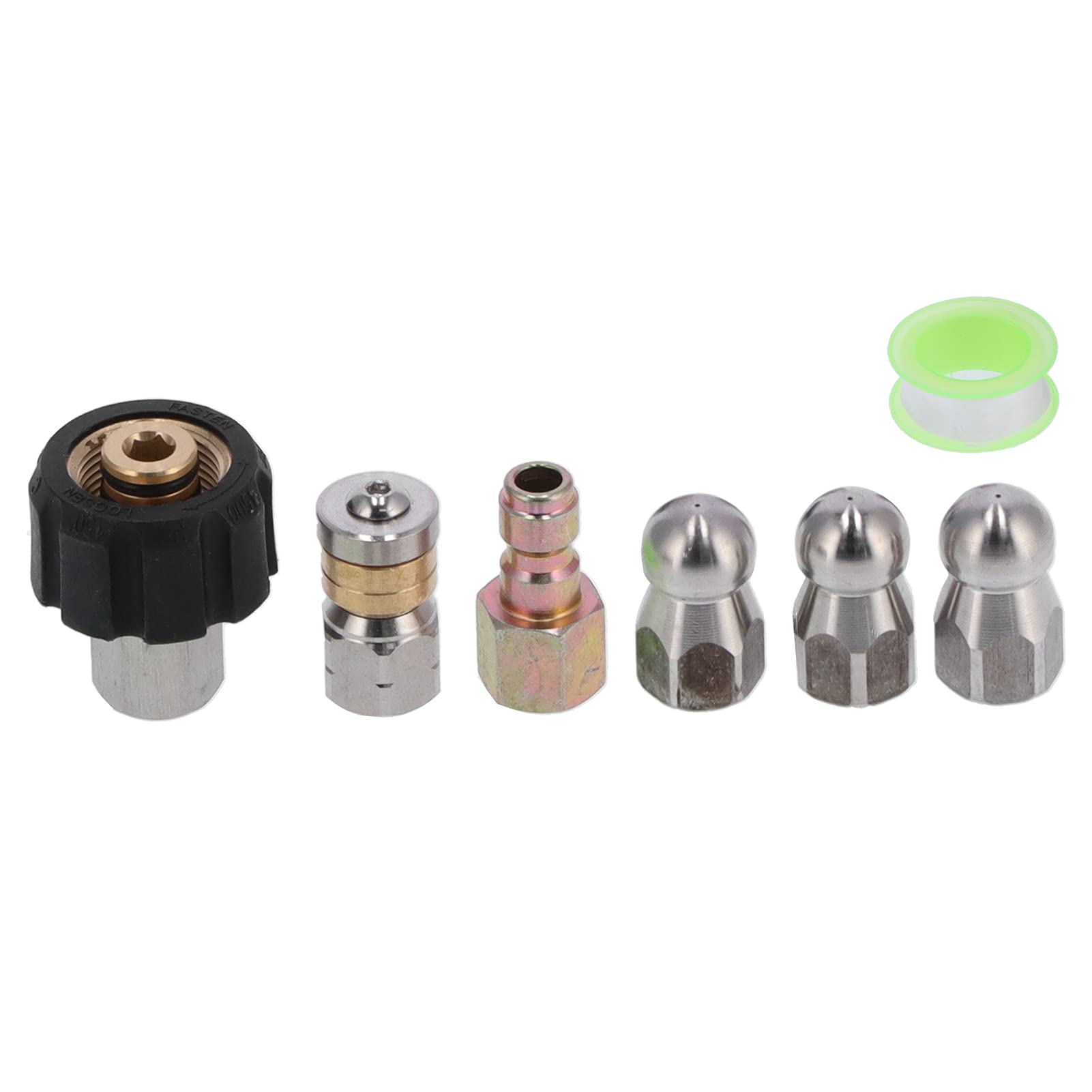 30m Kit di Tubi di Pulizia ad Alta Pressione, Tubi per Idropulitrici Tubo Flessibile per Pulizia Massimo 5800 PSI 30 Metri con ugello per Il Lavaggio per l'irrigazione Sia per l'acqua Fredda Che