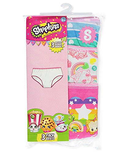 Shopkins Girls Underwear Rainbow Panties 3 Pack Briefs3