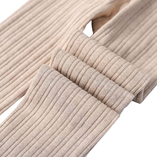 4 Pack Baby Girls Leggings Toddler Solid Cable Knit Basic Ankle Length Pants Kids Warm Footless Tights2