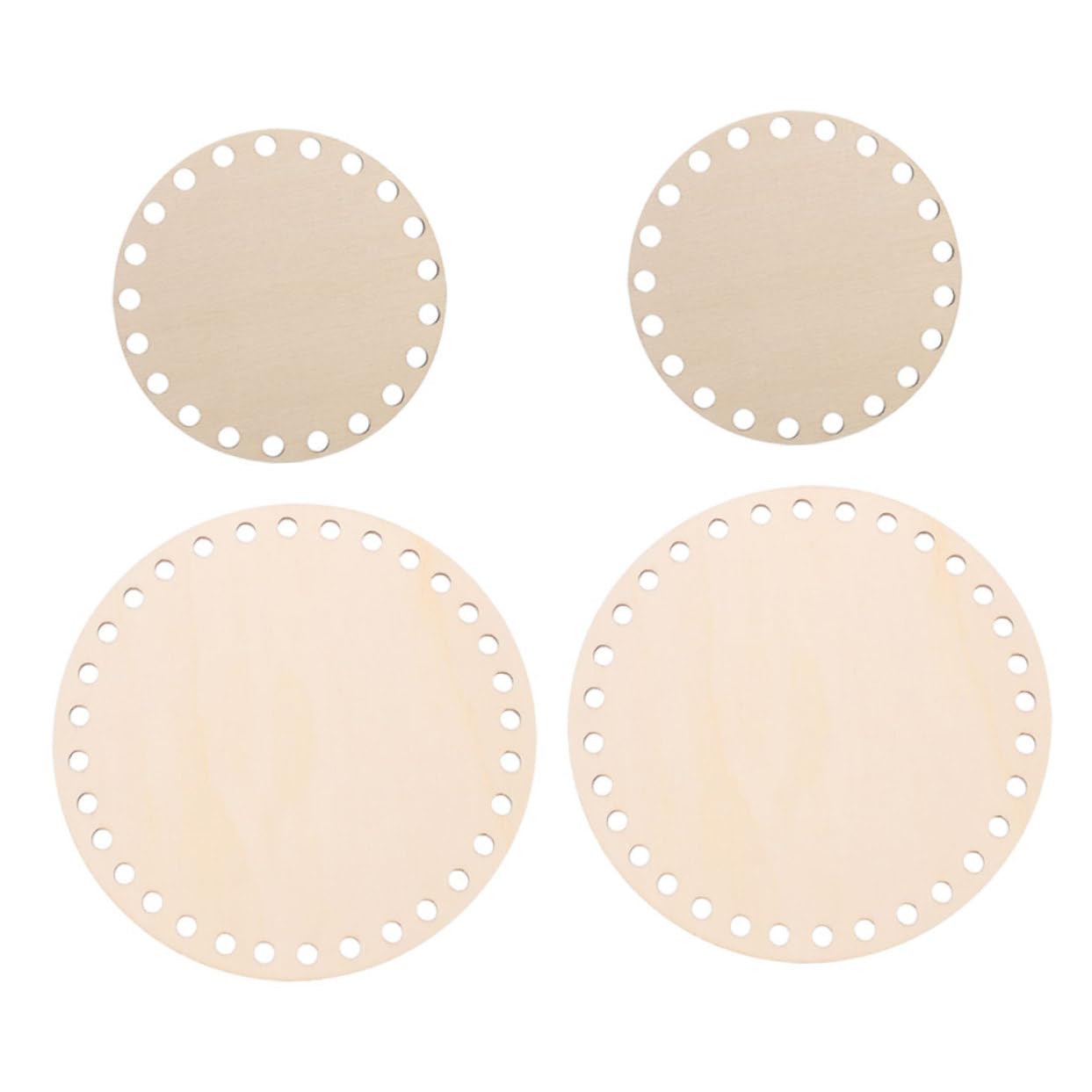 HOODANCOS 4Pcs Wooden Embroidery Hoop Frame Natural Wood Base for Crafting Crochet and Basket Weaving for Easy Setup and Portable Use for DIY Projects