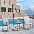 Vongrasig 3 Piece Outdoor Rocking Bistro Set, Textilene Fabric Small Patio Furniture Set, Front Porch Rocker Chairs Conversation Set with Glass Table for Lawn, Garden, Balcony, Poolside (Light Gray)