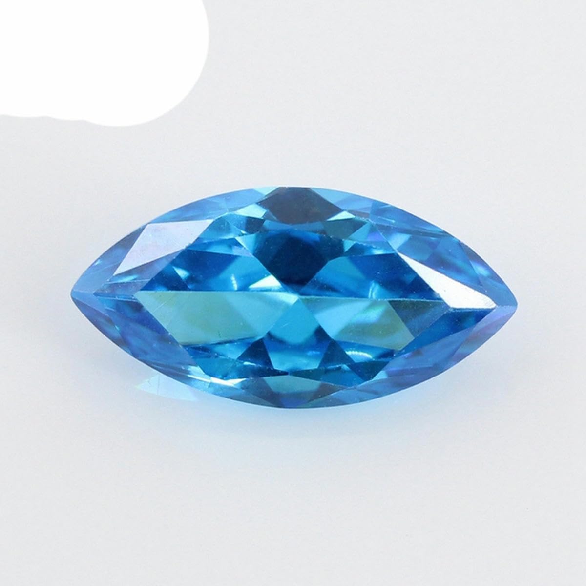 50 unidades de 2 x 4 mm ~ 10 x 20 mm, forma de marquesa, piedra de circonita cúbica, multicolor, corte brillante, cuentas sintéticas sueltas para joyería