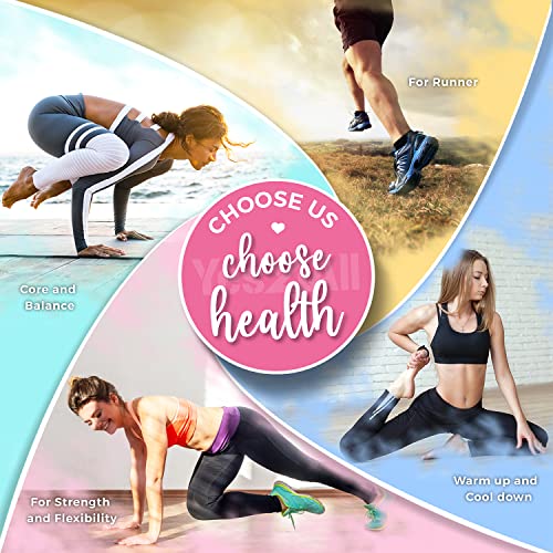 Yes4All Foam Roller - EVA Medium Firmness, Back Roller for Stretching, Yoga & Balance Training, Ideal for Experienced Users (18in / 46cm, Pink) by Yes4All - Image 4