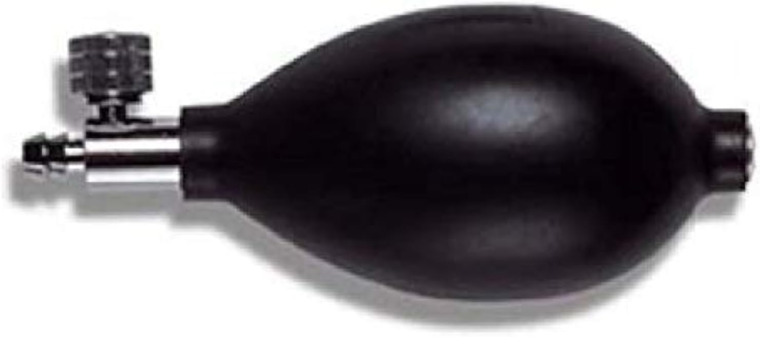 Blood Pressure Monitor Bulb with Valve Latex - Black - Accurate and Reliable Replacement Bulb for Your BP Monitor-6