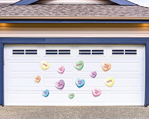 Autocollants magnétiques de garage cœur Whaline pour décorer une porte facilement
